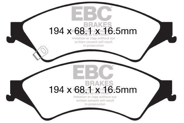 DPX2140 Pastillas de freno ULTIMAX2 EBC Brakes para Ford Ford COMMERCIAL Ranger Mazda COMMERCIAL Everest 1st Gen U268 Ford Australia and New Zealand Ranger BT5
