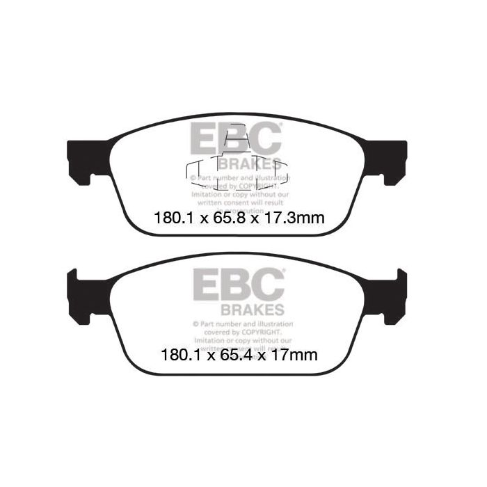 Pastillas de freno DP42145R YELLOWSTUFF EBC para Ford Focus Mk3 Kuga Mk2 Ford Focus LINCOLN MKC Focus Mk3 ST