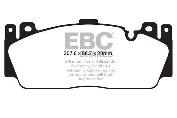 DP82148RPX Pastillas de freno de competición RP-X Racing EBC Brakes para BMW M2 Competition F87 M2 CS F87 M3 F80 M3 Competition F80 M3 CS F80 M4 F82 M4 Competition F82 M4 CS F82 M5 F10 M6 F12 M6 F13 M6 Gran Coupe F06 BMW M2 Competition M2 CS M5 F10