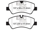DP42152R Pastillas de freno YELLOWSTUFF EBC Brakes para Ford COMMERCIAL Tourneo Custom Transit 4th Gen 290 Transit 4th Gen 310 Transit 4th Gen 330 Transit 4th Gen 350 Transit Custom 250 Transit Custom 270 Transit Custom 290 Transit Custom 310