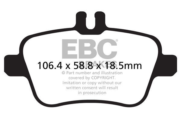 DPX2157 Pastillas de freno ULTIMAX2 EBC Brakes para Infiniti Q30 QX30 Mercedes-Benz CLA Shooting Brake X117 CLA180 CLA Shooting Brake X117 CLA200 CLA Shooting Brake X117 CLA250 CLA Shooting Brake X117 CLA250 4Matic CLA Shooting Brake X117 CLA200D