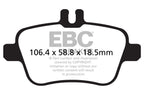 DPX2157 Pastillas de freno ULTIMAX2 EBC Brakes para Infiniti Q30 QX30 Mercedes-Benz CLA Shooting Brake X117 CLA180 CLA Shooting Brake X117 CLA200 CLA Shooting Brake X117 CLA250 CLA Shooting Brake X117 CLA250 4Matic CLA Shooting Brake X117 CLA200D