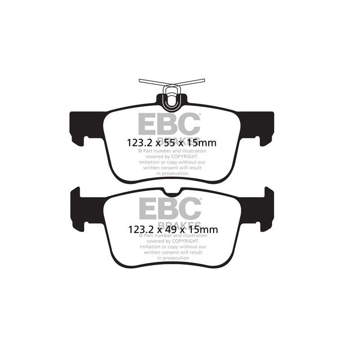 Pastillas de freno DPX2160 ULTIMAX2 EBC para Ford Mondeo Berlina Mk5, Mondeo Hatchback Mk5 y Mondeo Familiar Mk5.