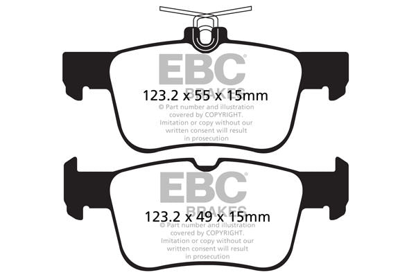 DPX2160 Pastillas de freno ULTIMAX2 EBC Brakes para Ford Mondeo Saloon Mk5 Mondeo Hatchback Mk5 Mondeo Estate Mk5