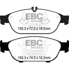 DP42169R YELLOWSTUFF EBC Brake Pads for Mercedes-Benz Mercedes-Benz E550 Coupé W212 E-Class W212 E500 E-Class Cabriolet A207 E500 E-Class Coupé C207 E500 E-Class Estate S212 E500