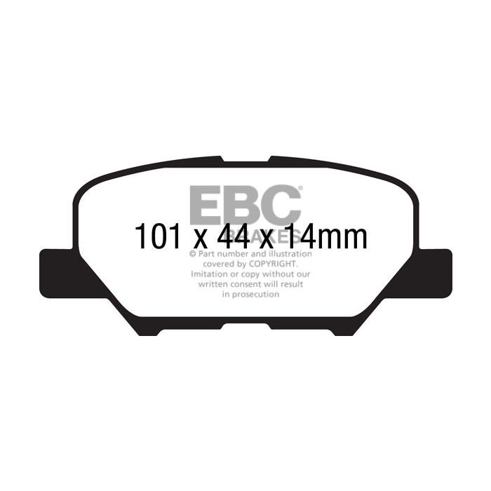EBC DPX2171 ULTIMAX2 Brake Pads for Citroën C4 Aircross, Mazda 6 GJ, Mitsubishi ASX, Outlander and Peugeot 4008.