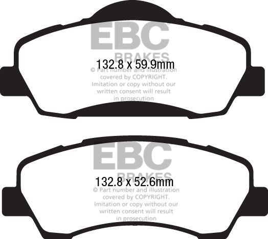 DP42177R Pastillas de freno YELLOWSTUFF EBC Brakes para Peugeot 308 SW Mk2 308