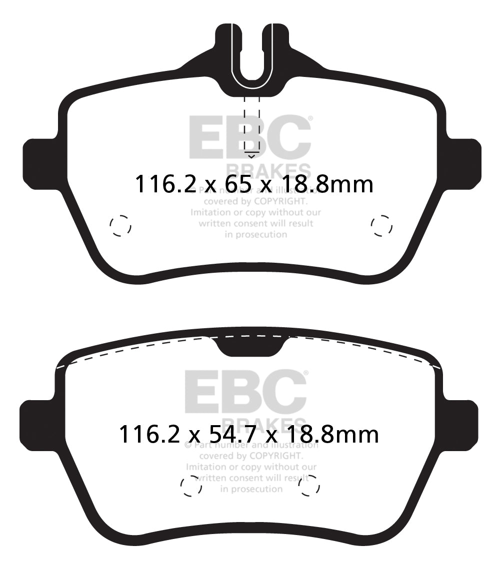 DP42180R Pastillas de freno YELLOWSTUFF EBC Brakes para Mercedes-Benz Mercedes-Benz S450 W222 S550 W222 S550e W222 S560 W222 S560 Maybach W222 S600 Maybach W222 S650 Maybach W222 S550 Coupe C217 S560 Coupe C217 S550 Cabriolet A217 S560 Cabriolet