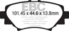DPX2186 Pastillas de freno ULTIMAX2 EBC Brakes para Mazda 3 BM 3 BN