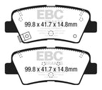 DP42188R Pastillas de freno YELLOWSTUFF EBC Brakes para Hyundai Veloster KIA Ceed CD Optima TF ProCeed CD Soul XCeed Hyundai Elantra GT Sonata KIA Cadenza Forte Forte Koup Optima Soul Soul EV Cee'd ED i30 GD i30 PD Cee'd JD ProCee'd JD Elantra GT