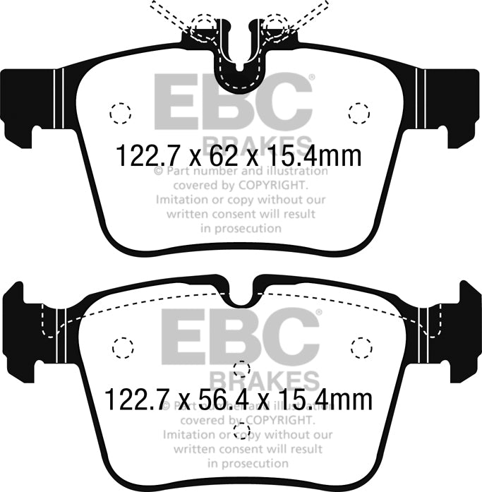 DPX2215 Pastillas de freno ULTIMAX2 EBC Brakes para Mercedes-Benz CClass W205 C160 CClass W205 C180 CClass W205 C180 TD CClass W205 C200 CClass W205 C200 4Matic CClass W205 C200 TD CClass W205 C220 TD CClass W205 C220 TD 4Matic CClass W205 C250