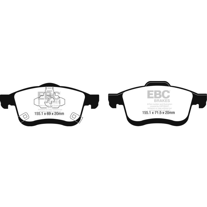 Pastillas de freno DPX2248 ULTIMAX2 EBC para Fiat 500L Trekking