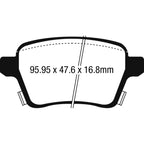 Pastillas de freno DP42250R YELLOWSTUFF EBC para Opel ADAM Corsa E Corsa E OPC VAUXHALL ADAM Corsa E Corsa E VXR