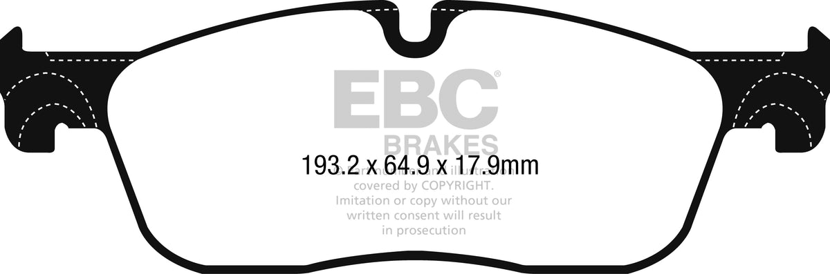 DP62251 Pastillas de freno GREENSTUFF EBC Brakes para Jaguar FPace