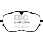 Pastillas de freno DP42265R YELLOWSTUFF EBC para Peugeot 308 SW Mk2, 508 Mk2, Citroën C5 X, DS, DS4, DS7, Crossback, Opel Astra L, 308 SW Mk3, 3008 SUV, Vauxhall Astra L, 308, 408 (Reino Unido/Europa).