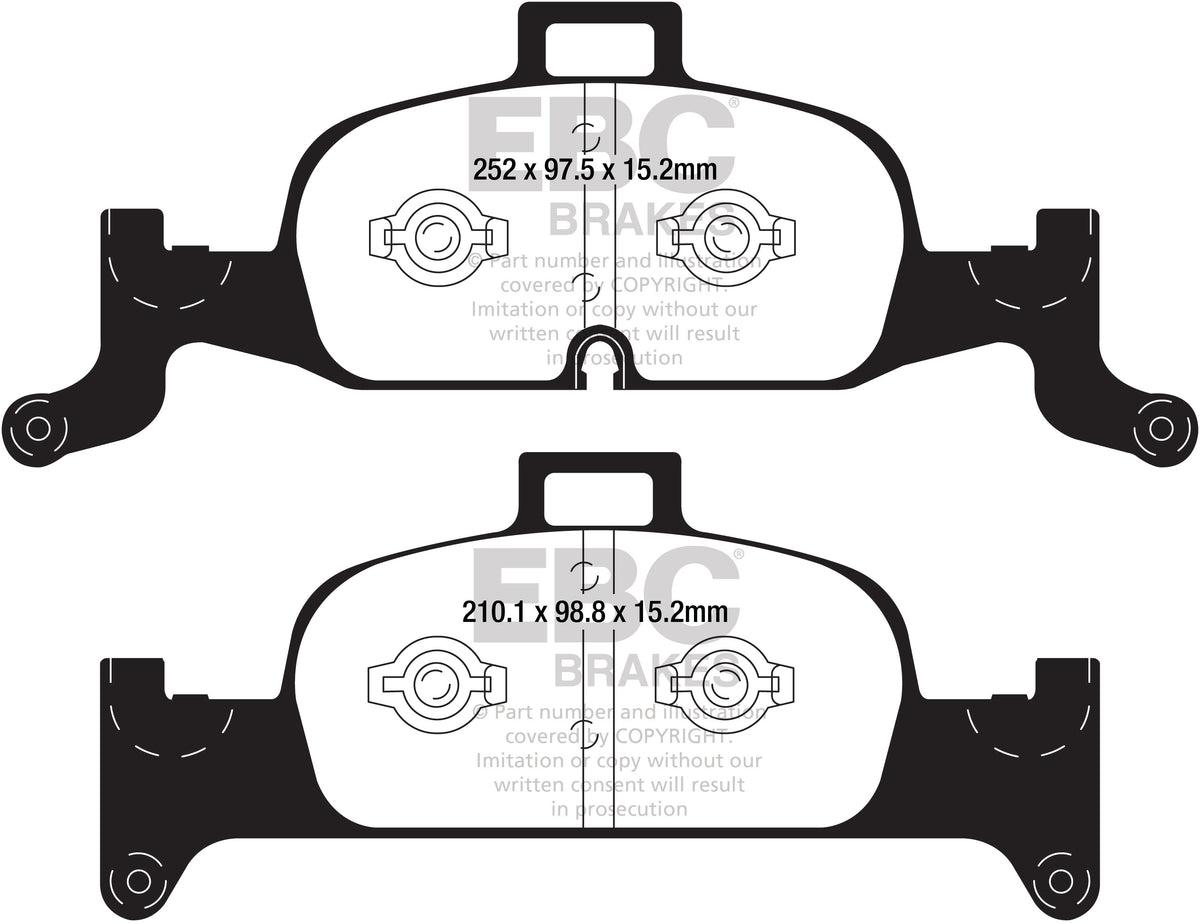 DP62290 Pastillas de freno GREENSTUFF EBC Brakes para Audi Q5 FY Q5 quattro FY