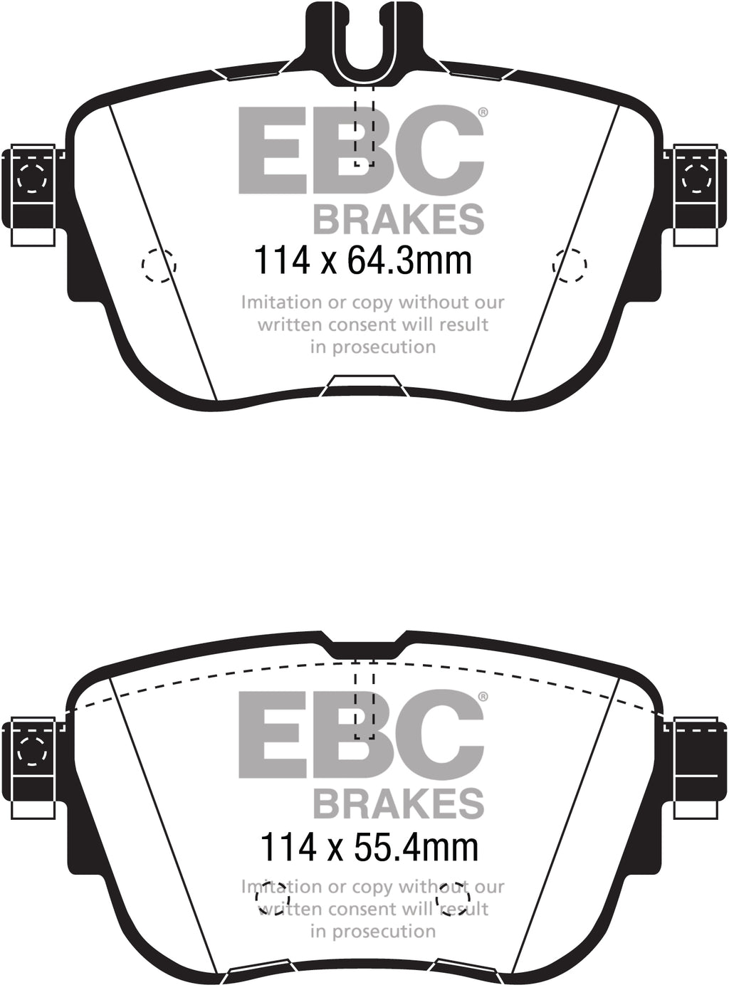 DP42297R Pastillas de freno YELLOWSTUFF EBC Brakes para Mercedes-Benz CLS Coupe C257 CLS300d Mercedes-Benz E300 W213 E350 W213 EClass W213 E200 EClass W213 E200 4Matic EClass W213 E200 TD EClass W213 E220 TD EClass W213 E220 TD 4Matic EClass W213