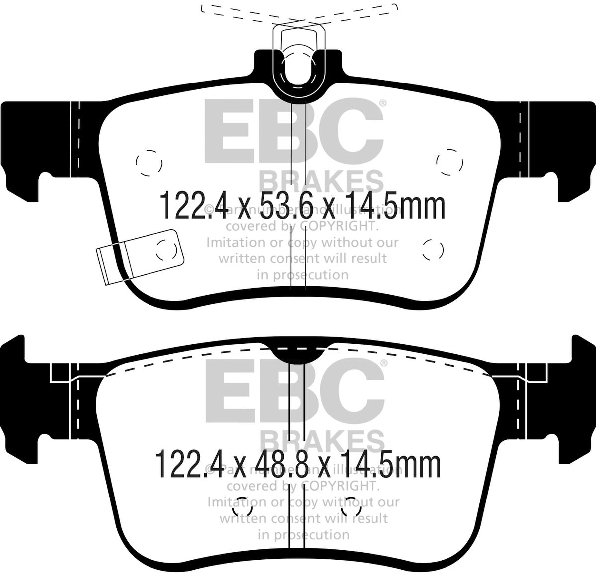 DPX2301 Pastillas de freno ULTIMAX2 EBC Brakes para Honda Civic 10th Gen e