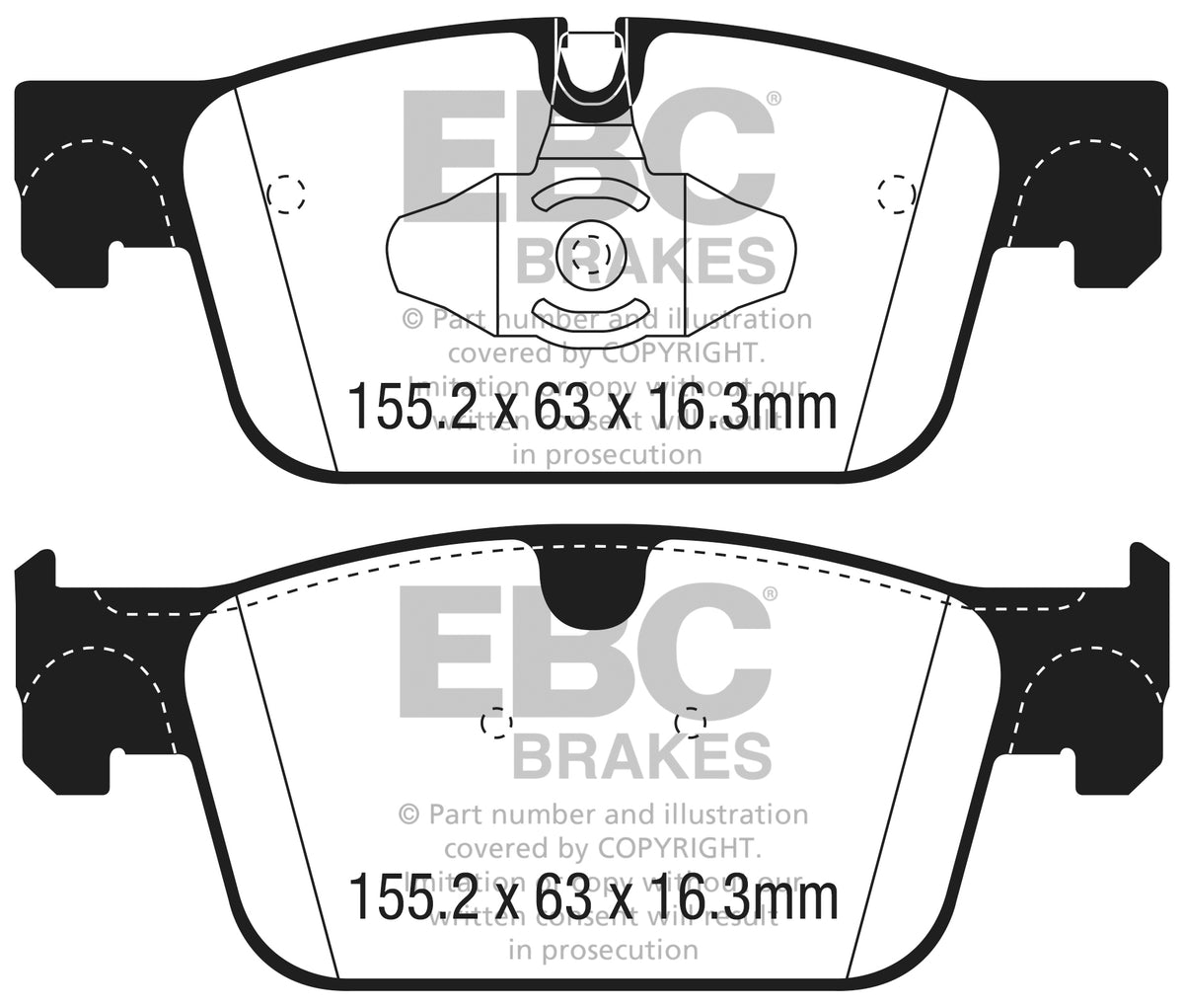 Pastillas de freno DP62305 GREENSTUFF EBC Brakes para Volvo XC60 2nd Gen T4 XC60 2nd Gen T5 XC60 2nd Gen B4 XC60 2nd Gen D4 XC60 2nd Gen B5 XC60 2nd Gen B6 XC60 2nd Gen D5 XC60 2nd Gen T6 XC60 2nd Gen T8