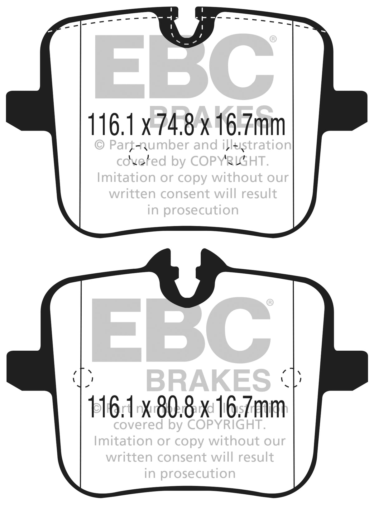 DP42320R Pastillas de freno YELLOWSTUFF EBC Brakes para BMW Serie 7 xDrive G12 M760 Serie 8 Convertible G14 840 Serie 8 Convertible G14 840d Serie 8 Convertible G14 M850 Serie 8 Coupe G15 840 Serie 8 Coupe G15 840d Serie 8 Coupe G15 M850 Serie 8