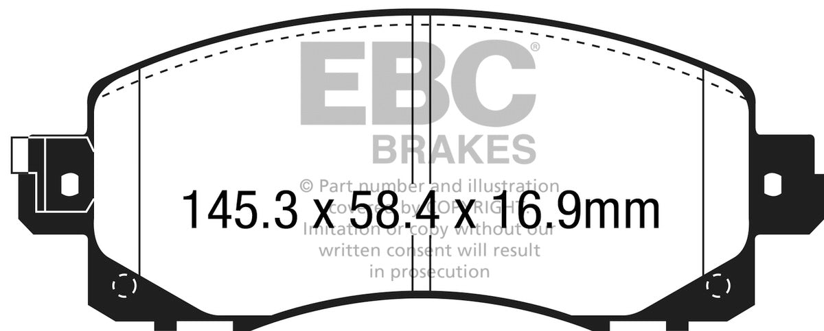 DP42330R Pastillas de freno YELLOWSTUFF EBC Brakes para Subaru Impreza XV Subaru Crosstrek Forester SK Impreza Forester Forester e-Boxer XV e-Boxer Outback Impreza Sport Legacy Outback WRX