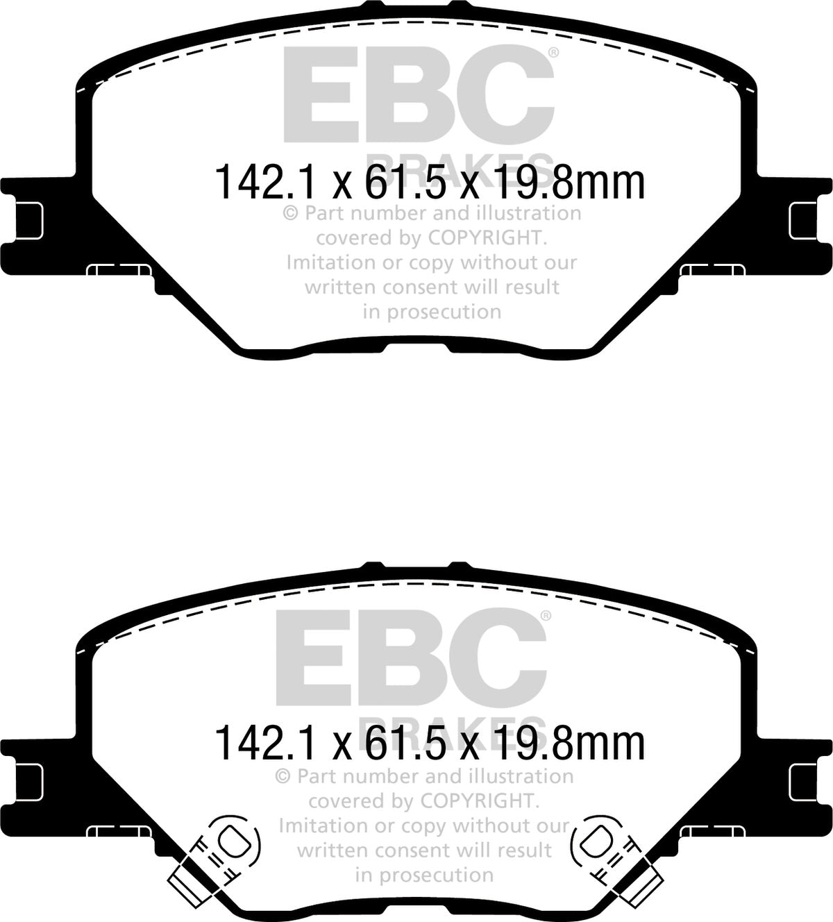 DP42340R Pastillas de freno YELLOWSTUFF EBC Brakes para Opel Insignia Country Tourer Insignia Grand Sport Insignia Sport Tourer VAUXHALL Insignia Grand Sport Insignia Sport Tourer