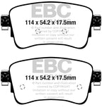 DPX2345 Pastillas de freno ULTIMAX2 EBC Brakes para Citroen Spacetourer Citroen COMMERCIAL Jumpy Opel Vivaro Zafira Life Peugeot Traveller Peugeot COMMERCIAL Expert Toyota Proace Verso Toyota COMMERCIAL Proace VAUXHALL Vivaro Life VAUXHALL