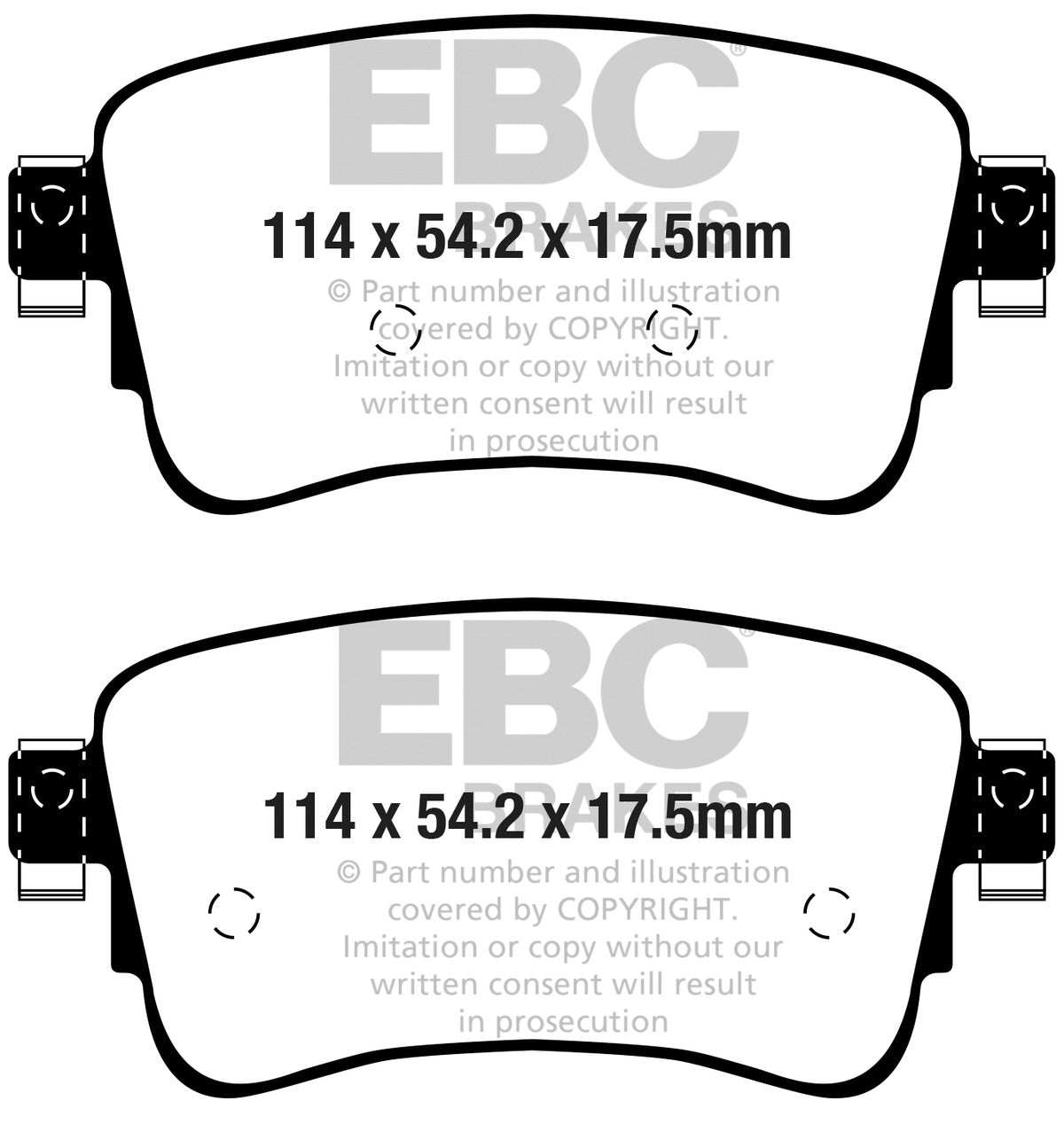 DPX2345 Pastillas de freno ULTIMAX2 EBC Brakes para Citroen Spacetourer Citroen COMMERCIAL Jumpy Opel Vivaro Zafira Life Peugeot Traveller Peugeot COMMERCIAL Expert Toyota Proace Verso Toyota COMMERCIAL Proace VAUXHALL Vivaro Life VAUXHALL