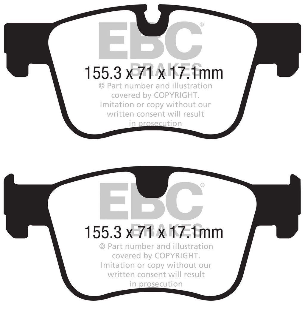 DP42359R Pastillas de freno YELLOWSTUFF EBC Brakes para Citroen Berlingo C5 Aircross DS DS7 Crossback Opel Grandland X Peugeot 508 Mk2 3008 SUV 5008 SUV Rifter Toyota Proace City Verso VAUXHALL Grandland X Combo Life Combo Life DS7 Crossback ETENSE