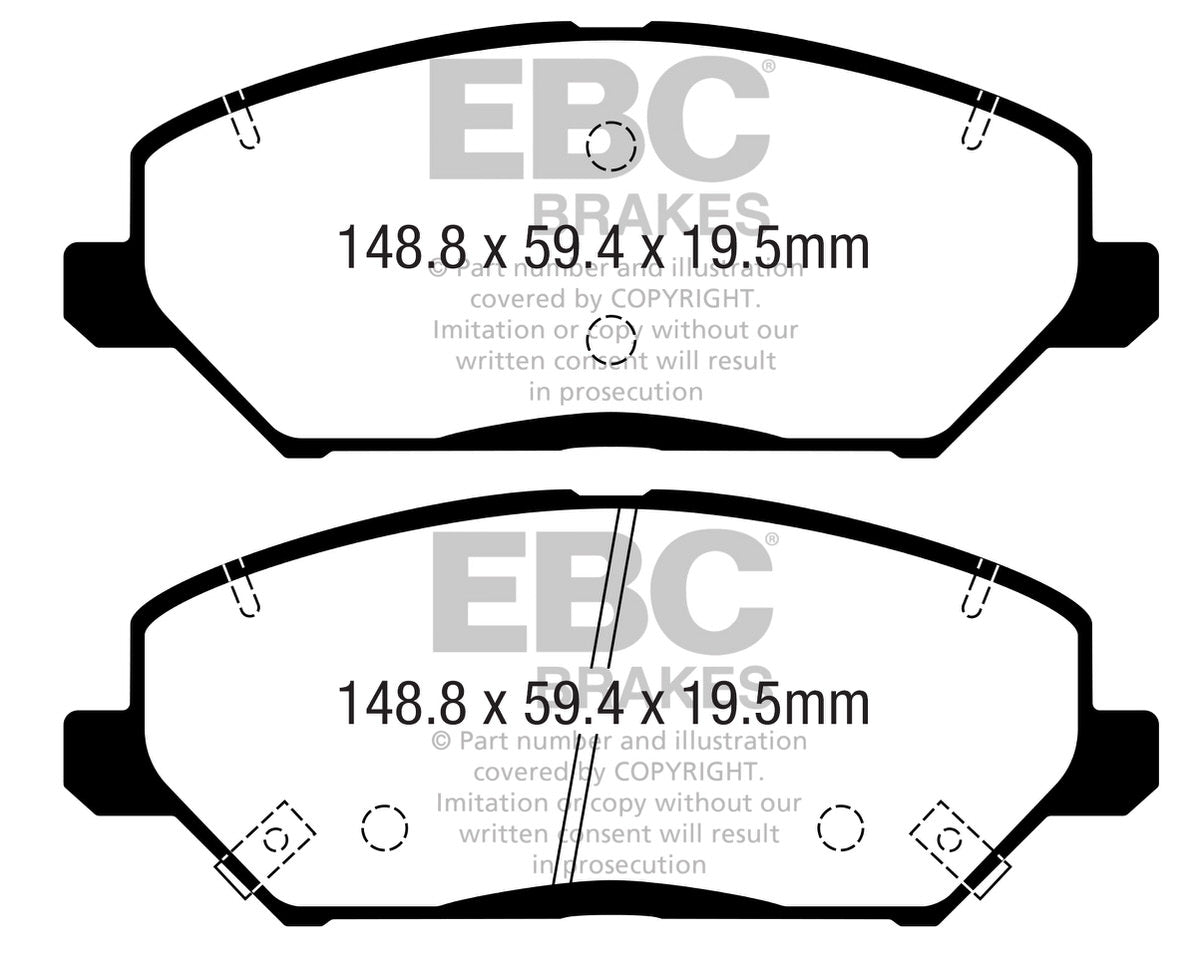 DPX2362 Pastillas de freno ULTIMAX2 EBC Brakes para Hyundai KIA Ceed CD ProCeed CD XCeed i30 PD