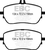 DPX2388 Pastillas de freno ULTIMAX2 EBC Brakes para Mercedes-Benz CLA Shooting Brake X118 CLA180 CLA Shooting Brake X118 CLA200 CLA Shooting Brake X118 CLA180D CLA Shooting Brake X118 CLA200D AClass W177 A160 AClass W177 A160D AClass W177 A180