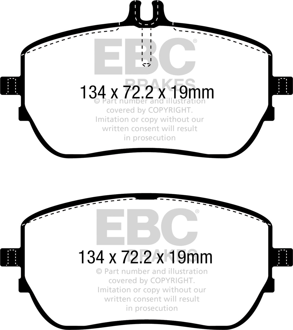 DPX2388 Pastillas de freno ULTIMAX2 EBC Brakes para Mercedes-Benz CLA Shooting Brake X118 CLA180 CLA Shooting Brake X118 CLA200 CLA Shooting Brake X118 CLA180D CLA Shooting Brake X118 CLA200D AClass W177 A160 AClass W177 A160D AClass W177 A180