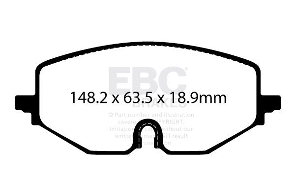 DPX2439 Pastillas de freno ULTIMAX2 EBC Brakes para Audi A3 8Y Ford Tourneo Connect Seat Leon KL Skoda Octavia NXMk4 Volkswagen Caddy Caddy California 4Motion Caddy California Golf Mk8 Volkswagen COMMERCIAL Caddy Cargo 4motion Caddy Cargo Caddy Maxi