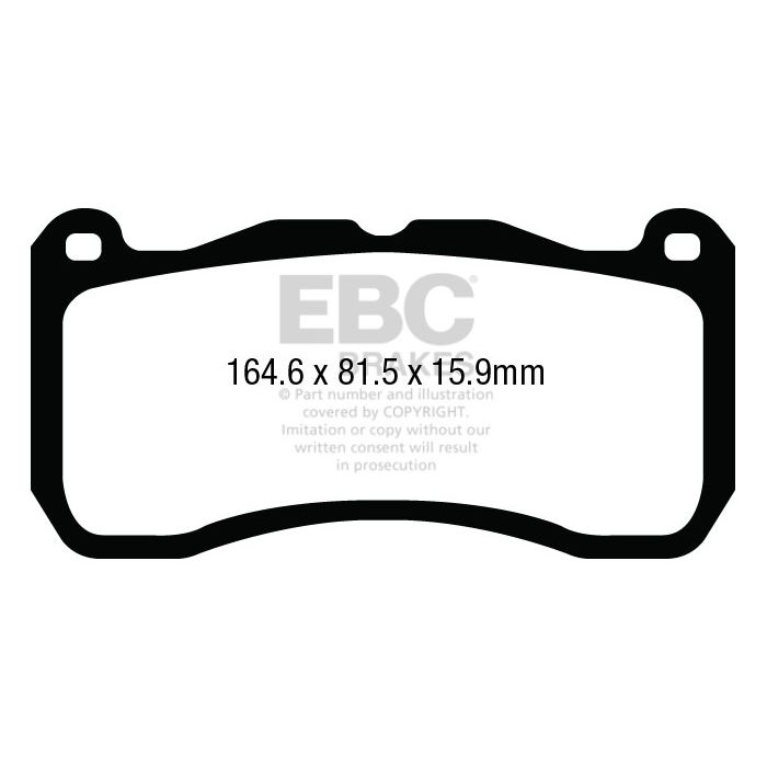 DP43013R YELLOWSTUFF EBC Brake Pads for Ford 5th Gen Mustang Shelby GT500