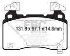 DP43028R Pastillas de freno YELLOWSTUFF EBC Brakes para Cadillac CTS Vsport Chevrolet Camaro 6th Gen Corvette C7 Stingray Z51 Opel Insignia Country Tourer Insignia Grand Sport Insignia Sport Tourer Tesla VAUXHALL Insignia Country Tourer Insignia
