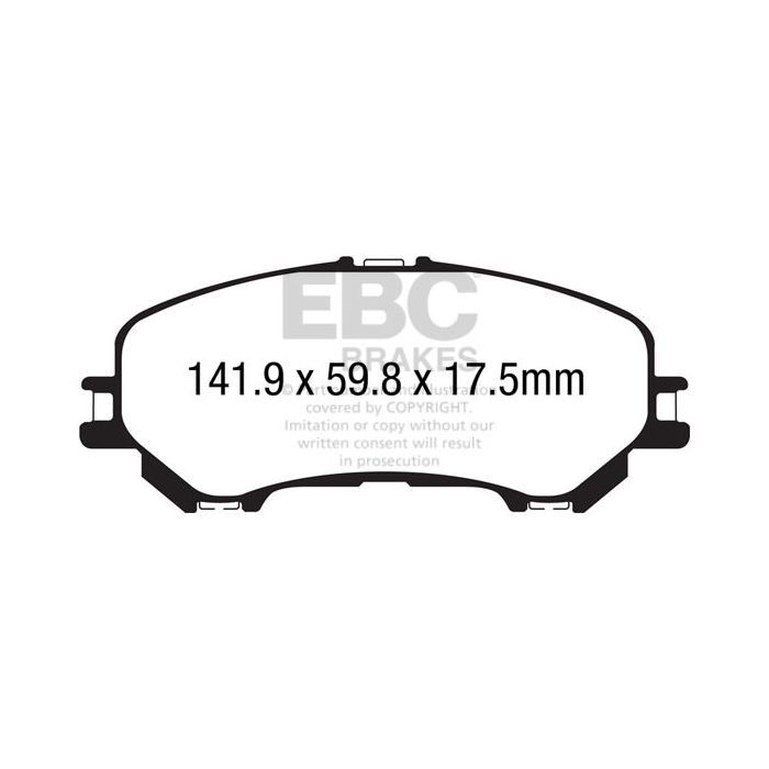Pastillas de freno DP63032 GREENSTUFF EBC para Nissan Qashqai J11, Renault Koleos 2, Nissan Rogue, Rogue Sport, XTrail de 5 plazas.