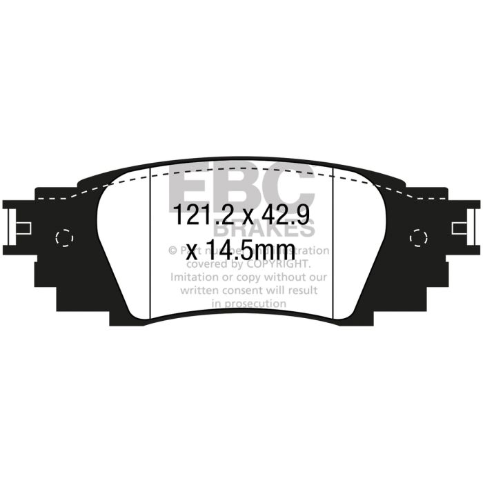 Pastillas de freno DPX3080 ULTIMAX2 EBC para Lexus ES300h, RX450h, UX250h, Suzuki Across, Toyota Camry, Rav 4, XA50, RX200t, RX300, CHR y Corolla Cross.