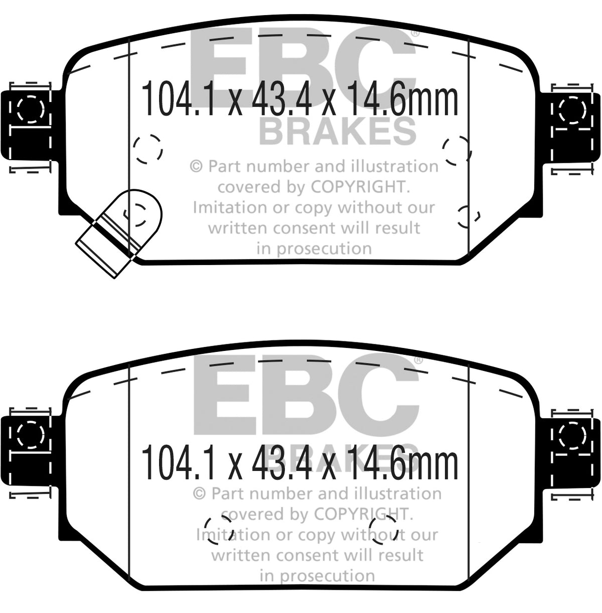 DP43081R Pastillas de freno YELLOWSTUFF EBC Brakes para Mazda 3 BN Mazda 3 BN CX3