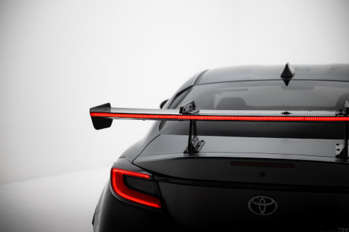 Alerón de carbono con soportes cuello de cisne + LED para Toyota GR86 / Subaru BRZ Mk2