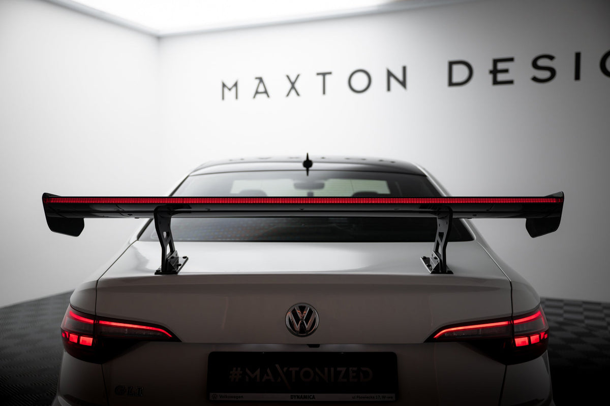 Alerón de carbono con soportes internos + LED para Volkswagen Jetta GLI Mk7