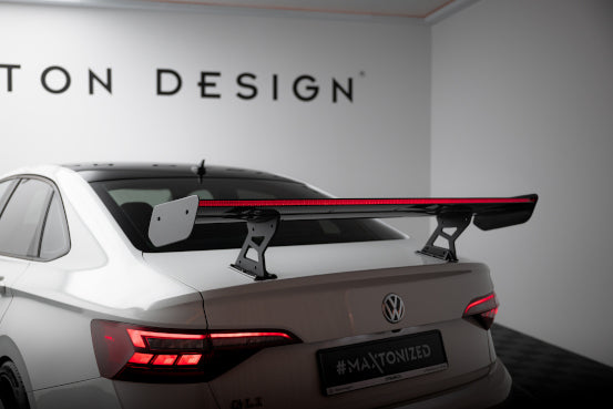 Alerón de carbono con soportes internos + LED para Volkswagen Jetta GLI Mk7
