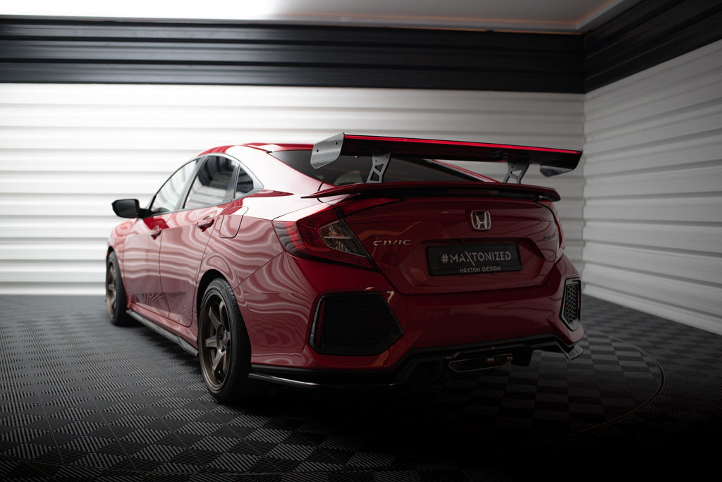 Alerón de carbono con soportes internos + LED para Honda Civic SI Mk10