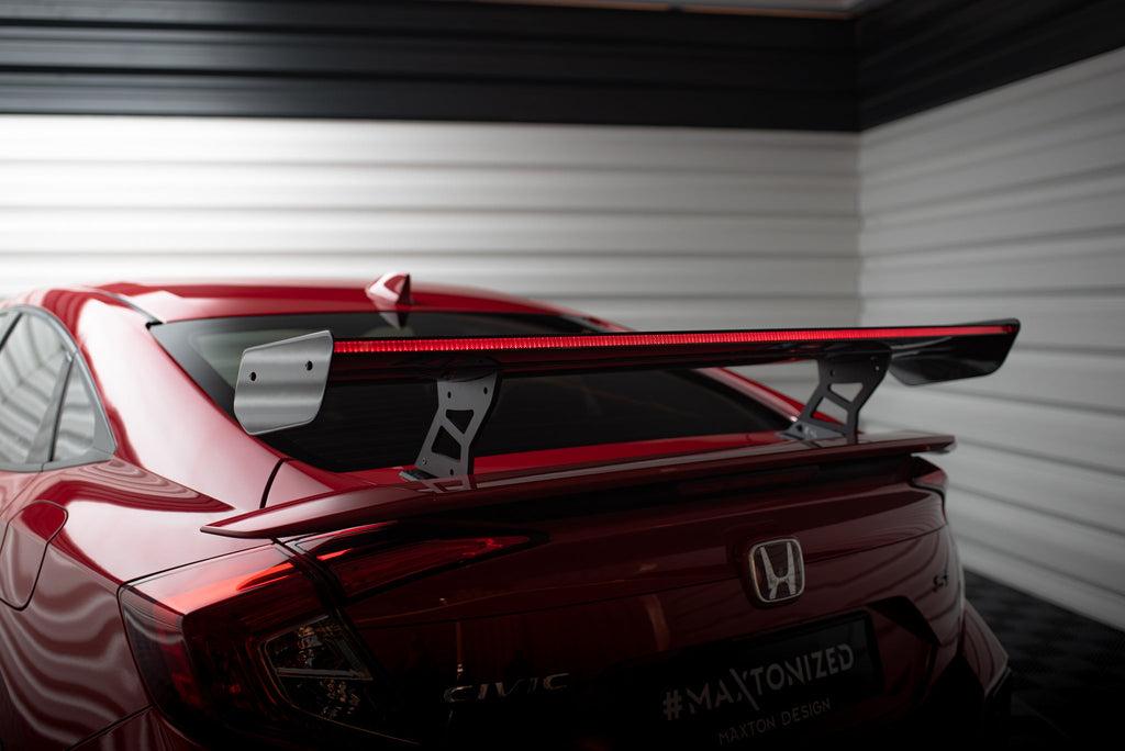 Alerón de carbono con soportes internos + LED para Honda Civic SI Mk10