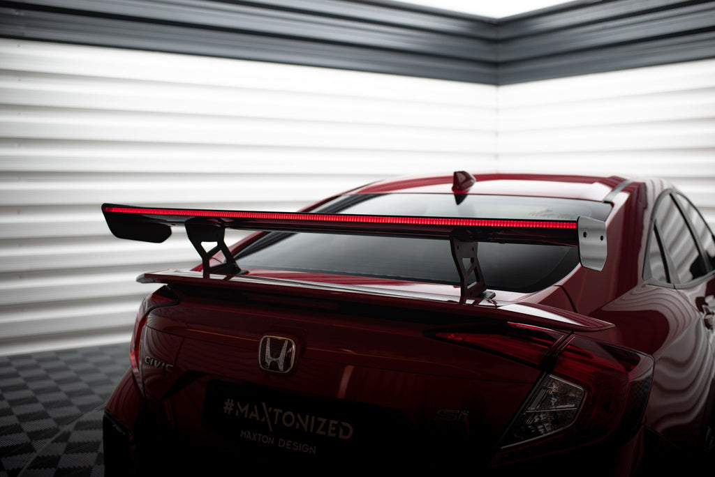 Alerón de carbono con soportes internos + LED para Honda Civic SI Mk10