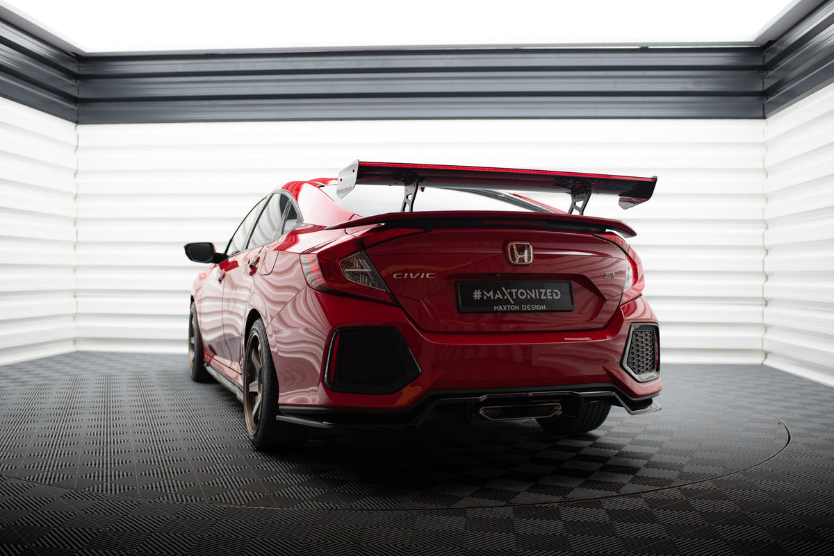 Alerón de carbono con soportes internos + LED para Honda Civic SI Mk10