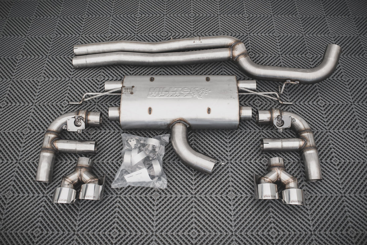 Difusor trasero + escape Milltek Sport para Audi RS3 Sportback 8V Facelift