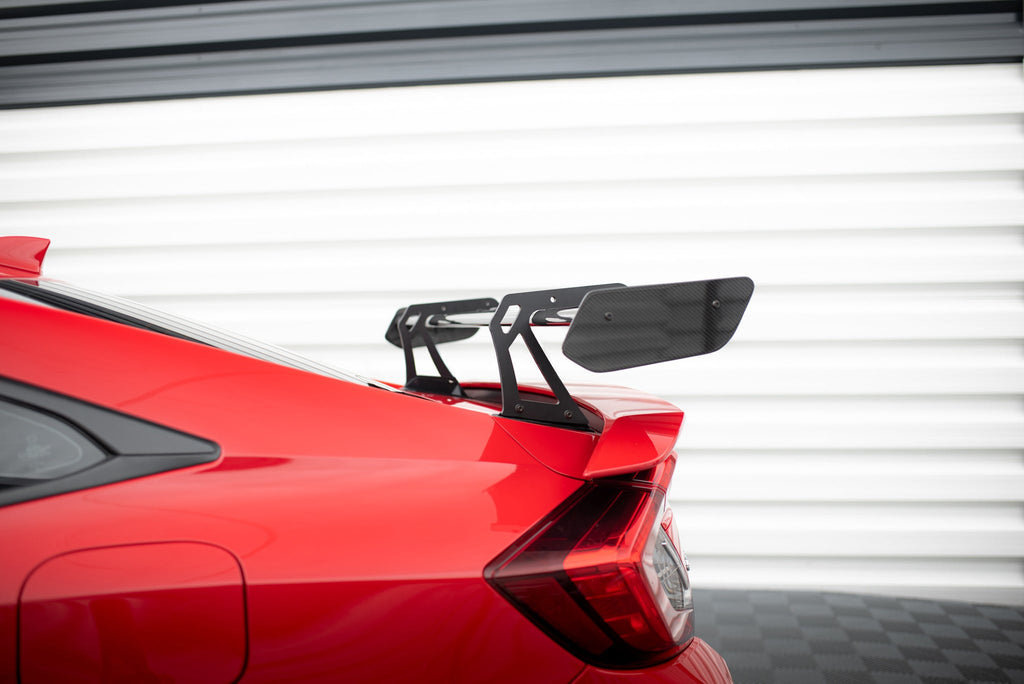 Alerón de carbono con soportes cuello de cisne para Honda Civic SI Mk10
