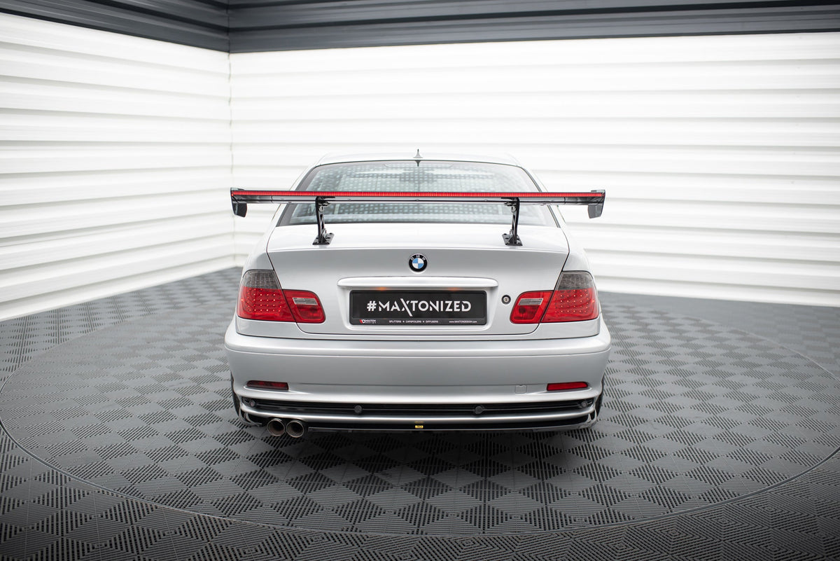 Alerón de carbono con soportes internos + LED para BMW 3 Coupe E46