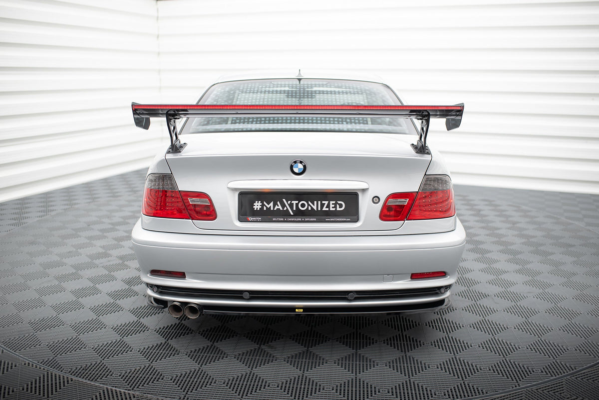 Alerón de carbono con soportes externos + LED para BMW 3 Coupe E46