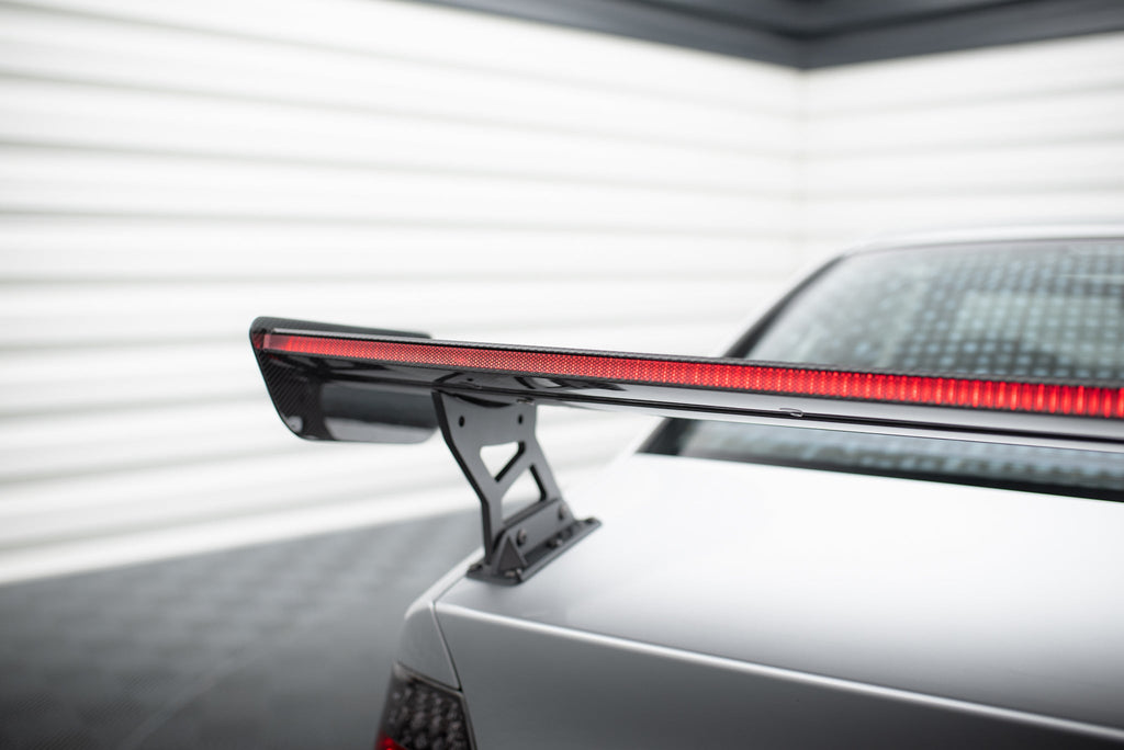 Alerón de carbono con soportes externos + LED para BMW 3 Coupe E46